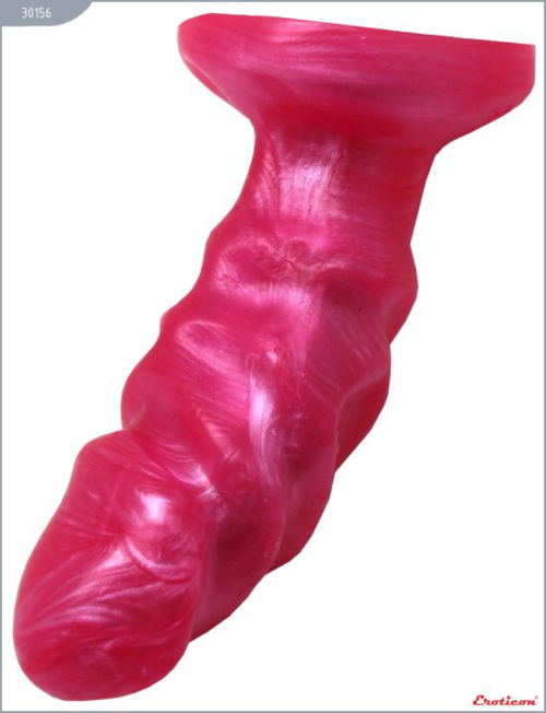 Розовая анальная пробка анатомической формы - 13 см. - 3