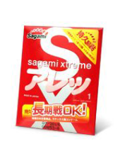 Утолщенный презерватив Sagami Xtreme FEEL LONG с точками - 1 шт. - 0