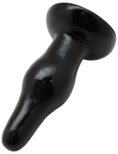 Чёрная анальная пробка с тонким кончиком - 11,5 см. - 2