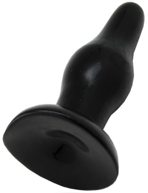Чёрная анальная пробка с тонким кончиком - 11,5 см. - 1