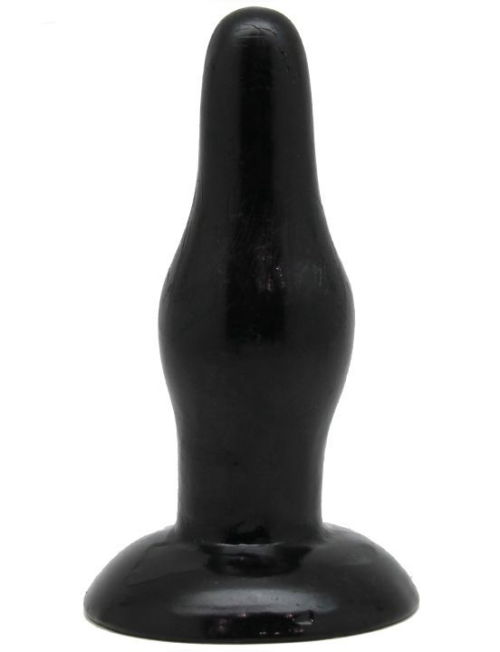 Чёрная анальная пробка с тонким кончиком - 11,5 см. - 0
