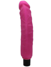 Розовый вибратор из ультраскин - 22,5 см. - 1