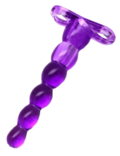 Фиолетовый анальный конус из 5 шариков - 16 см. - 2