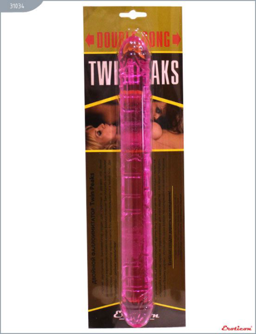 Розовый двусторонний фаллоимитатор Twin Peaks - 33,5 см. - 3