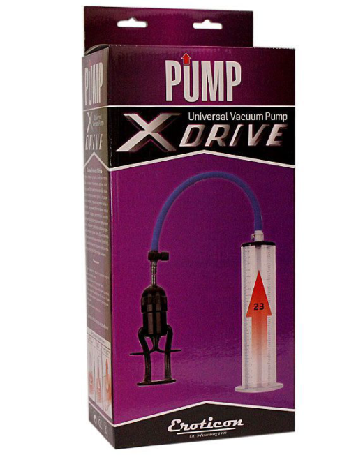 Мужская вакуумная помпа Eroticon PUMP X-Drive с обратным клапаном - 1