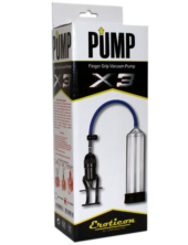 Чёрная вакуумная помпа Eroticon PUMP X3 с ручным насосом - 1