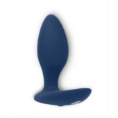 Синяя анальная пробка для ношения Ditto с вибрацией и пультом ДУ - 8,8 см. - 2