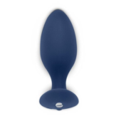 Синяя анальная пробка для ношения Ditto с вибрацией и пультом ДУ - 8,8 см. - 4