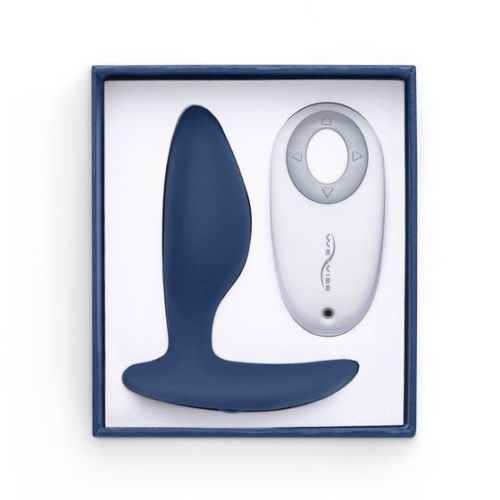 Синяя анальная пробка для ношения Ditto с вибрацией и пультом ДУ - 8,8 см. - 7