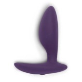Фиолетовая анальная пробка для ношения Ditto с вибрацией и пультом ДУ - 8,8 см. - 3