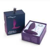 Фиолетовая анальная пробка для ношения Ditto с вибрацией и пультом ДУ - 8,8 см. - 9