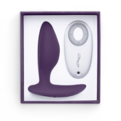Фиолетовая анальная пробка для ношения Ditto с вибрацией и пультом ДУ - 8,8 см. - 7
