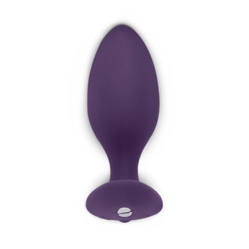 Фиолетовая анальная пробка для ношения Ditto с вибрацией и пультом ДУ - 8,8 см. - 4