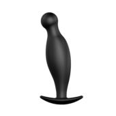 Чёрный анальный стимулятор с шаровидным кончиком - 11,7 см. - 1