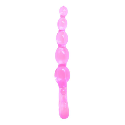 Розовый анальный стимулятор-цепочка - 22 см. - 1