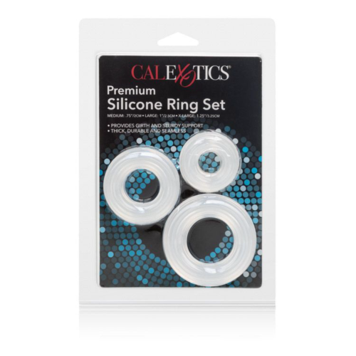 Набор из 3 колец на пенис Premium Silicone Ring Set - 2