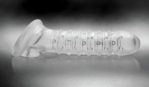 Утолщающая ребристая насадка на пенис - 2
