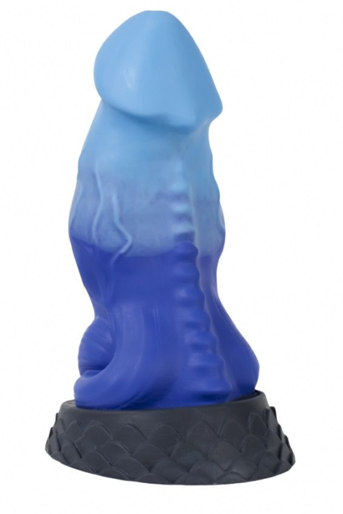 Синий фаллоимитатор Ночная Фурия Large+ - 26 см. - 0