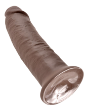 Коричневый фаллос-гигант 10 Cock - 25,4 см. - 3