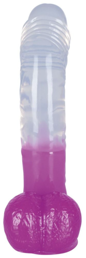 Прозрачно-фиолетовый гелевый фаллоимитатор Ready Mate - 19 см. - 1