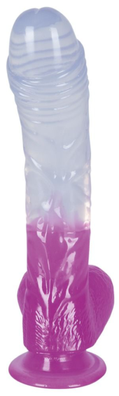 Прозрачно-фиолетовый гелевый фаллоимитатор Ready Mate - 19 см. - 2