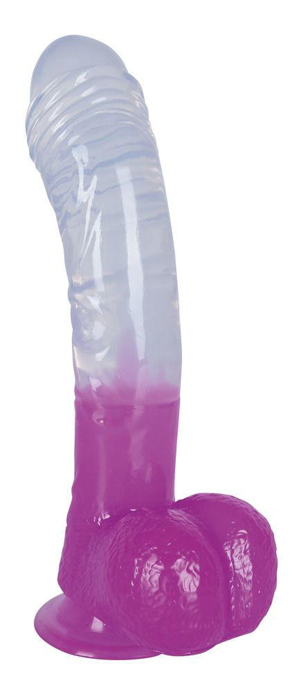 Прозрачно-фиолетовый гелевый фаллоимитатор Ready Mate - 19 см. - 0