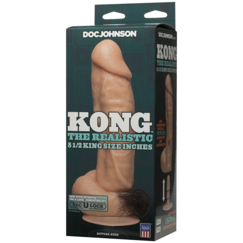 Фаллоимитатор Kong Realistic Cock with Removable Vac-U-Lock Suction Cup - 23,6 см. - 2