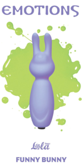 Фиолетовый мини-вибратор с ушками Emotions Funny Bunny Lavender - 0
