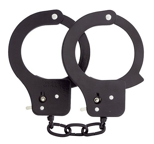 Чёрные наручники из листового металла BONDX METAL CUFFS BLACK - 0