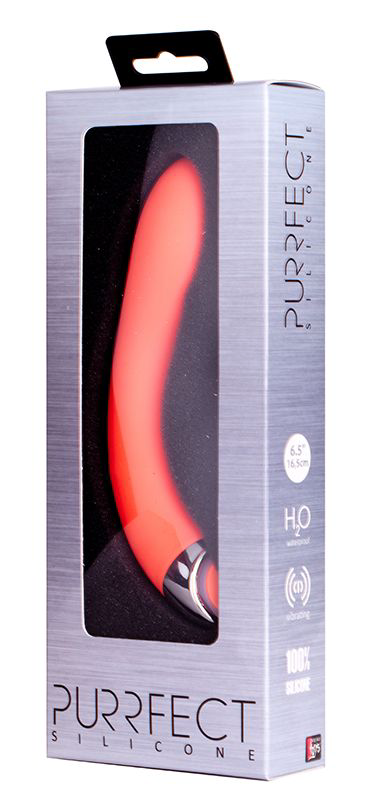 Оранжевый гладкий G-вибратор из силикона PURRFECT SILICONE G-SPOT VIBRATOR - 17,7 см. - 1