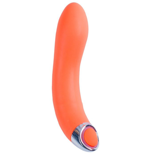 Оранжевый гладкий G-вибратор из силикона PURRFECT SILICONE G-SPOT VIBRATOR - 17,7 см. - 0