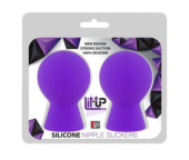 Фиолетовые присоски для груди LIT-UP NIPPLE SUCKERS SMALL PURPLE - 1