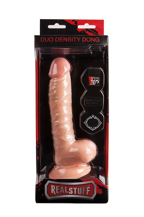 Телесный фаллоимитатор REALSTUFF DUO DENSITY DONG 8INCH - 20,3 см. - 1