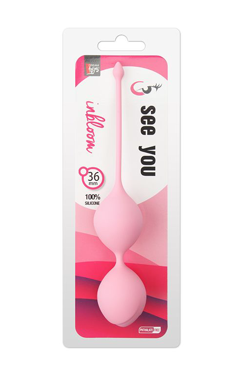 Розовые вагинальные шарики SEE YOU IN BLOOM DUO BALLS 36MM - 1