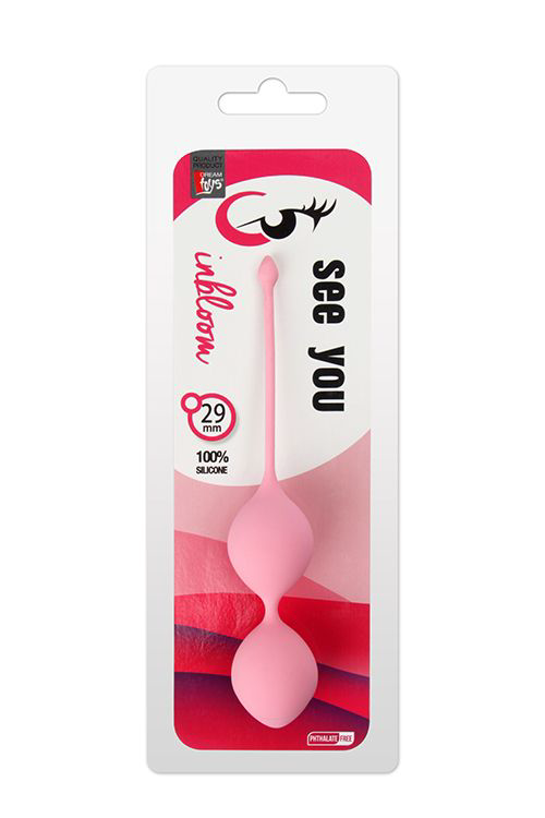 Розовые вагинальные шарики SEE YOU IN BLOOM DUO BALLS 29MM - 1