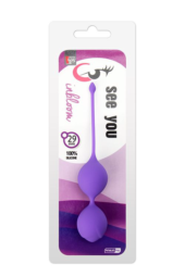Фиолетовые вагинальные шарики SEE YOU IN BLOOM DUO BALLS 29MM - 1