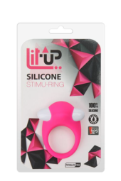 Розовое эрекционное кольцо LIT-UP SILICONE STIMU RING 6 - 1