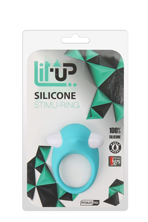Голубое эрекционное кольцо LIT-UP SILICONE STIMU RING 6 - 1
