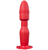 Красная анальная пробка с вибрацией MENZSTUFF VIBRATING BUTT PLUG 8.5INCH - 21,5 см. - 0