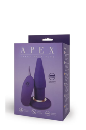 Фиолетовая анальная вибропробка APEX BUTT PLUG LARGE PURPLE - 15 см. - 1