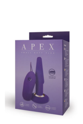 Фиолетовая анальная вибропробка APEX BUTT PLUG SMALL PURPLE - 14 см. - 1