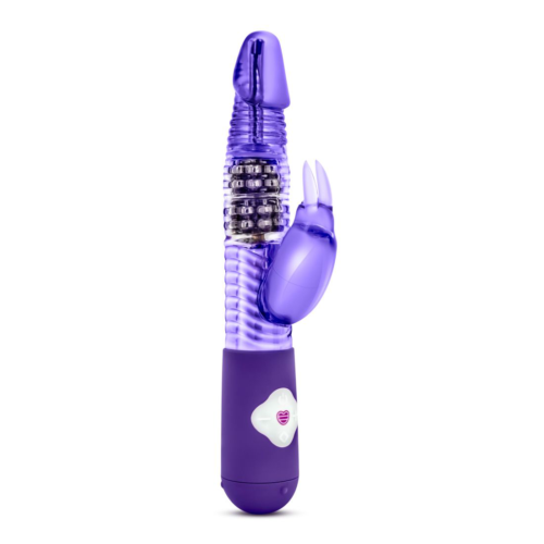 Фиолетовый вибратор с клиторальной стимуляцией Luxe Rabbit 2 - 26 см. - 0