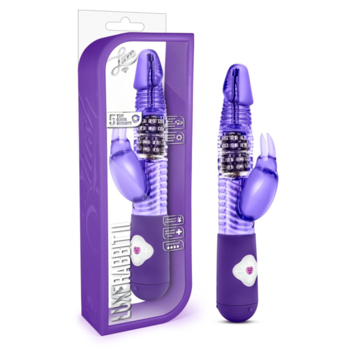 Фиолетовый вибратор с клиторальной стимуляцией Luxe Rabbit 2 - 26 см. - 2