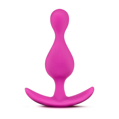 Розовая фигурная анальная пробка Luxe Explore - 11,4 см. - 0