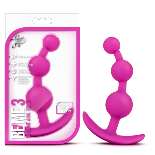 Розовая анальная цепочка Luxe Be Me 3 - 13,3 см. - 1