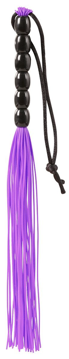 Фиолетовая мини-плеть из резины Rubber Mini Whip - 22 см. - 0