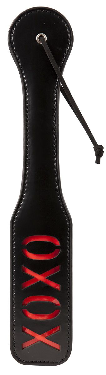 Чёрный пэддл с красной надписью XOXO Paddle - 32 см. - 0