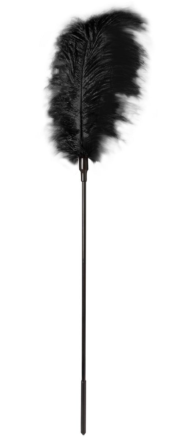 Стек с большим чёрным пером Large Feather Tickler - 65 см. - 0