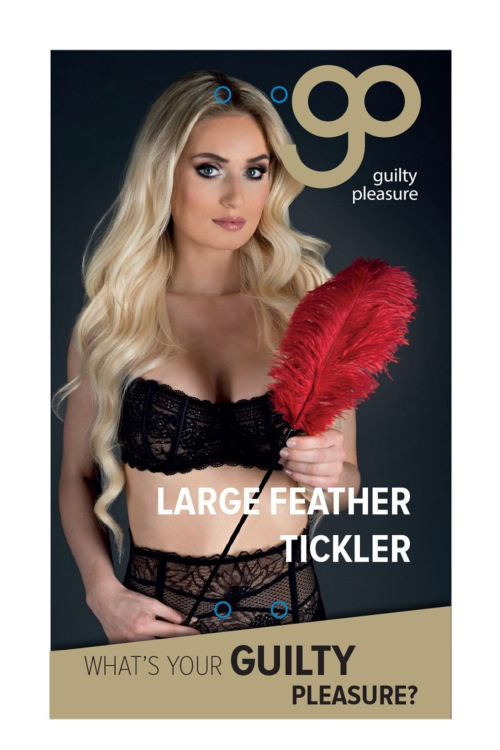 Стек с большим красным пером Large Feather Tickler - 65 см. - 2