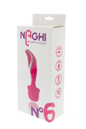 Розовый вибратор-жезл NAGHI NO.6 - 17,5 см. - 1